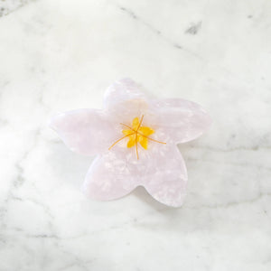 Plumeria Frangipani Hair Eco Friendly  Clip Claw, White