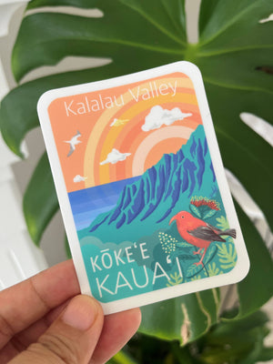 Kalalau Valley Koke'e - Kauai Sticker Hawaii