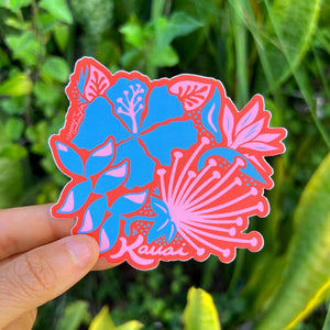 TROPIC BLOOM RUST STICKER - LARGE