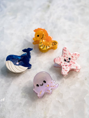 Seahorse Hair Clip Eco-Friendly Claw, Mini