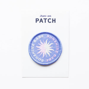 Sunshine Babe Embroidered Iron on Patch
