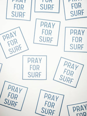 Pray For Surf Sticker Beach Decal Surfing Waterproof, Laptop