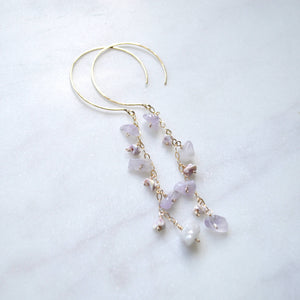 Dangling Amethyst Earrings