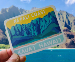 Kauai Na Pali coast Sticker - Hawaii Island Series