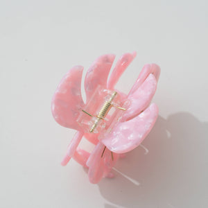 Pink Monstera Claw Clip - Medium