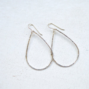 Hammered Teardrops in Gold or Sterling Silver