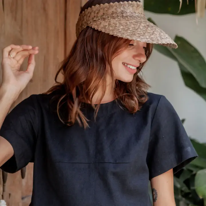 Rattan Sun Visor Hat