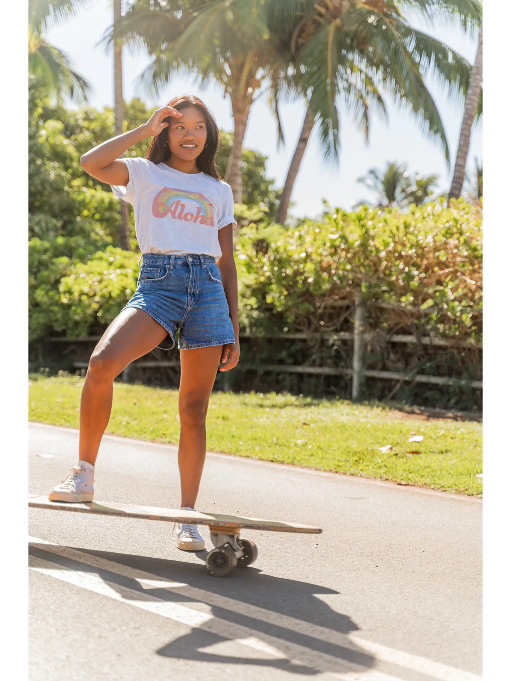 Aloha Retro Rainbow Tee