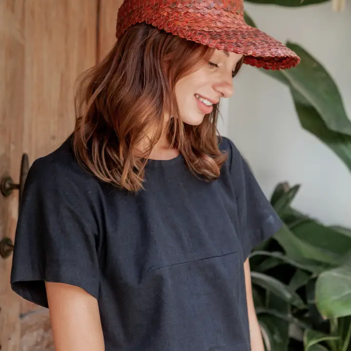 Rattan Sun Visor Hat