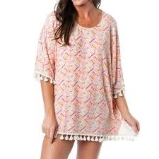 Fringe Beach Swimsuit Cover Up Swimwear Coverup Beach Tunic and Lightweight Layer