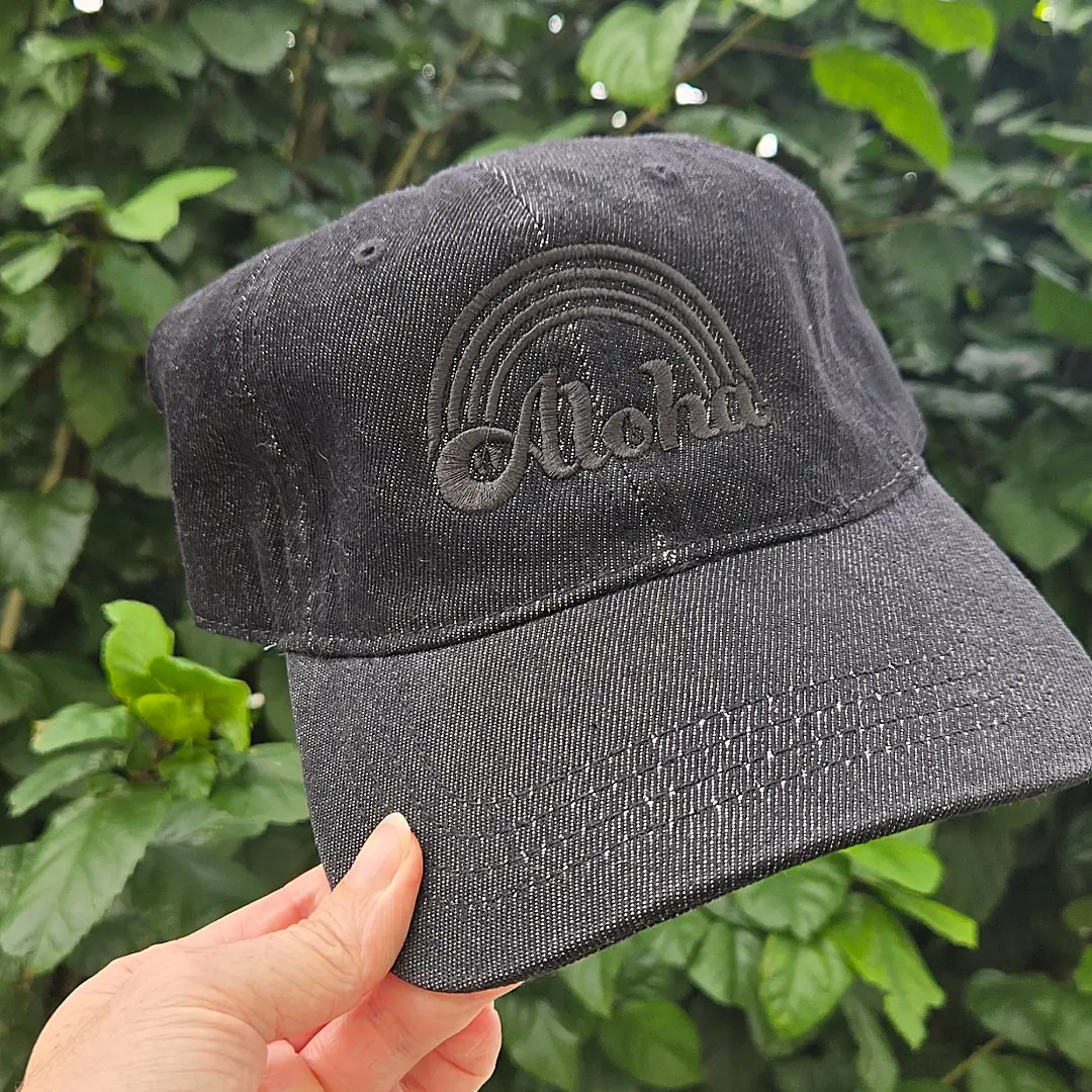 Aloha Rainbow Hat Black