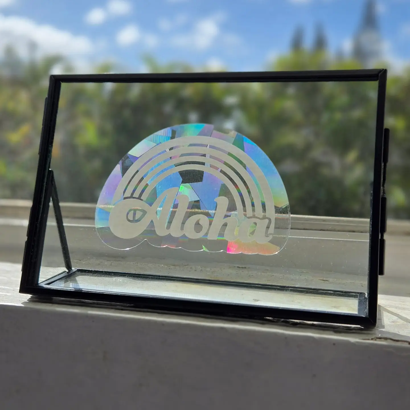 Aloha Lovely Sun catcher Sticker