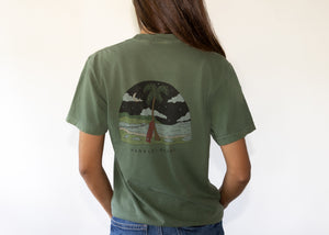 Hanalei Moonlight Tee in Hemp Green, photo 3